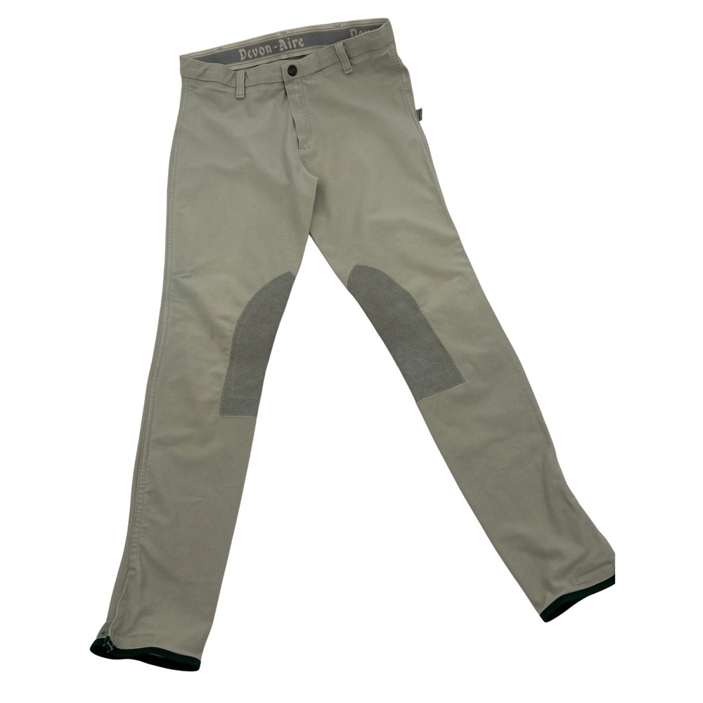 Devon-Aire‎ Kids Equestrian Riding Breeches Tan Beige Size XLG Knee Patch Pants
